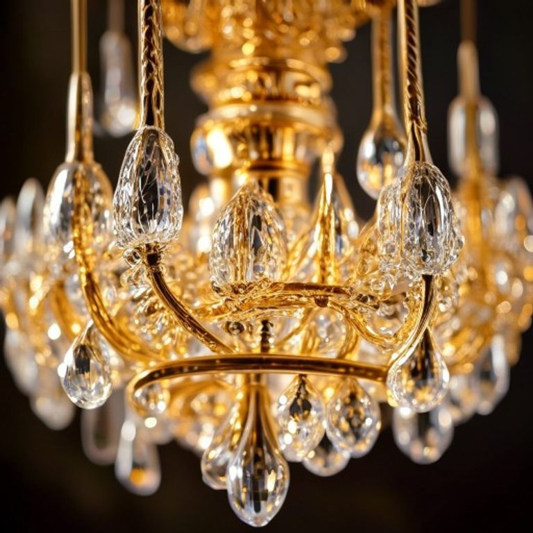 Luxury Gold Chandelier 8-Light